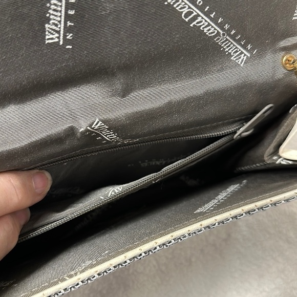 Whiting & Davis Off White Cream  Alumesh Metal Mesh Crossbody bag Great shape! - Picture 7 of 9